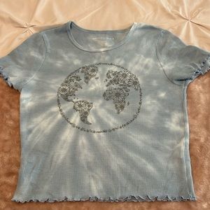 Blue baby tee